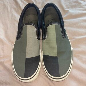 Green slip on vans